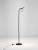 Lampa podłogowa stojąca minimalistyczna uniwersalna złoty trójkątny regulowany klosz aluminiowy możliwość ściemniania SALVADO LE45599 Luces Exclusivas